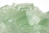 Green Cubic Fluorite Crystals with Phantoms - China #216349-2